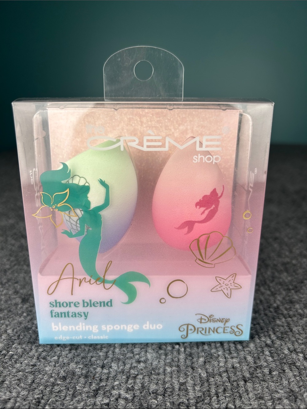 The Crème Shop x Disney Ariel Blending Sponge Duo - Pink & Green
